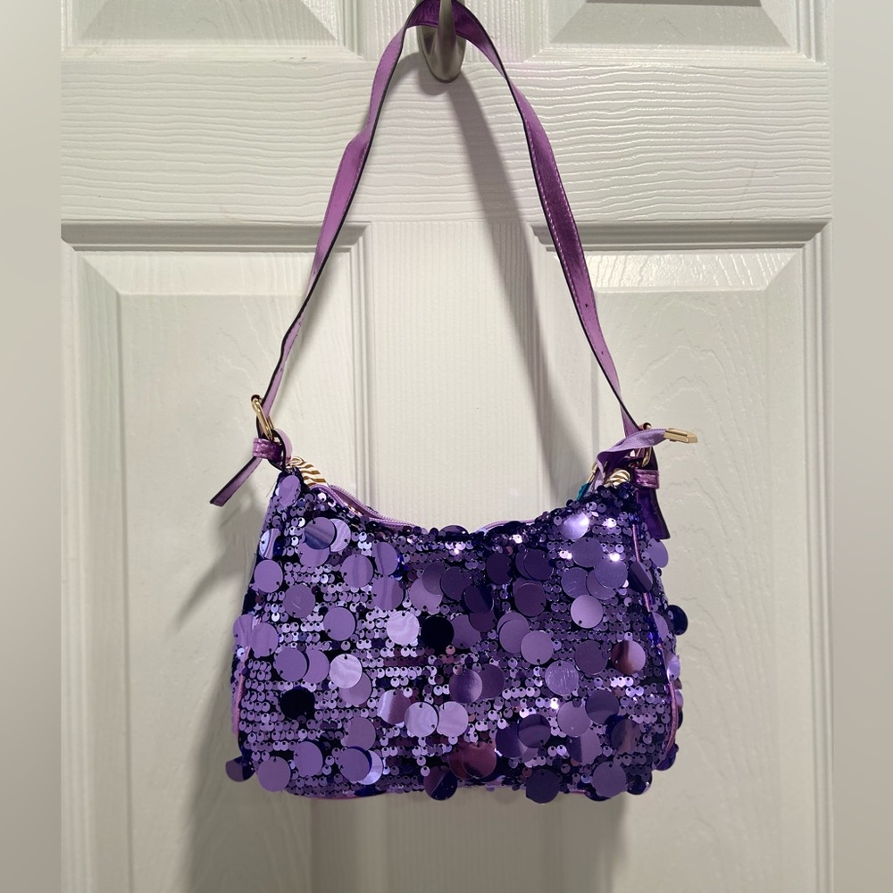 Purple sequins y2k purse